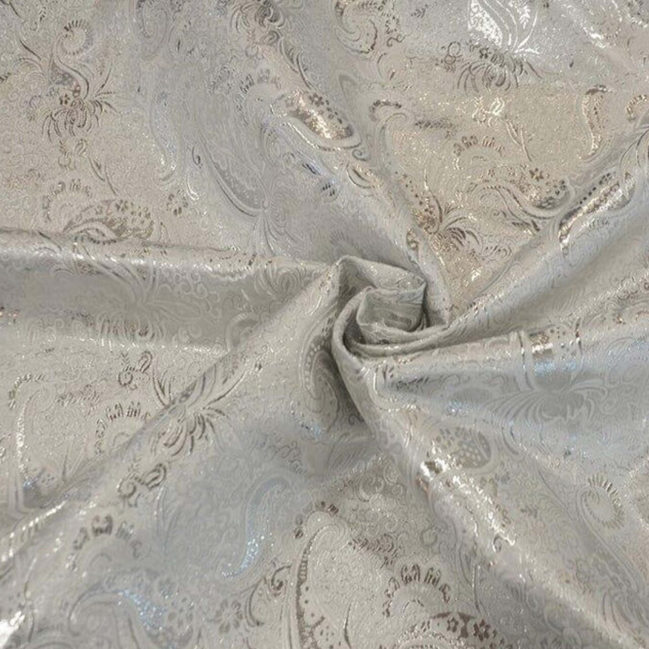 Oriental Metallic Paisley Brocade Fabric 58" Wide 100% Polyester